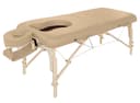 Pregnancy Massage Table – 30" Wide, Adjustable Height, Portable Foldable Wood & PU Leather, 3.5" Thick Foam, Beige, 600 lbs Capacity-1