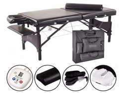 Master GALAXY™ Portable Massage Table – GTT S30", Therma-Top Heating, Memory Foam, Shiatsu Cables, Reiki Panels, Black, 72"x30"-2