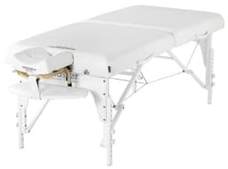MCR S31" White – Montclair Pro 31" Extra Wide Portable Massage Table, 72" Length, 3" Multi-Layer Memory Foam, Snow White PU, Adjustable 24–34" Height, Lightweight Wood Frame-0