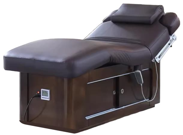 Electric Heating Massage Bed with 2 Motor – PU Leather Spa Table, 195x83cm, 300kg Capacity, Storage & USB Ports