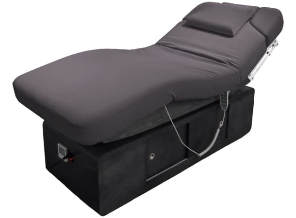 Premium 4-Motor Electric Massage Bed – Adjustable Height & Heating, Gray PU Leather Spa Table, 196x80cm, 300kg Capacity