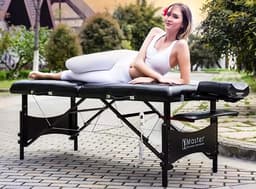 Master GALAXY™ Portable Massage Table – GTT S30", Therma-Top Heating, Memory Foam, Shiatsu Cables, Reiki Panels, Black, 72"x30"-3