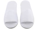 Disposable Spa Slippers – White Coral Fleece & Cotton (Open/Closed Toe),200 pairs per carten-1