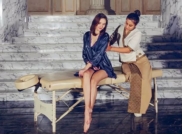 Balboa BBU 30" Portable Massage & Exercise Table – 75" Length, 1.6" Multi-Layer Foam, Adjustable 24–34" Height, Beige PU, Auto-Lock Legs, Face Cradle & Armrest thumb 3