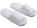 Disposable Spa Slippers – White Coral Fleece & Cotton (Open/Closed Toe),200 pairs per carten-0