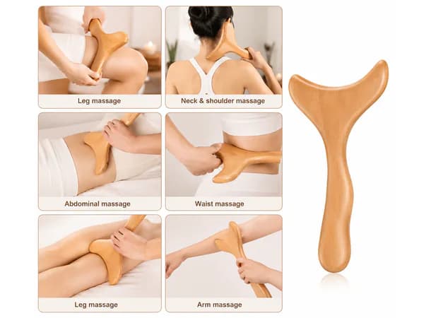 Wooden Fish Fork Scraping Massage Tool 1