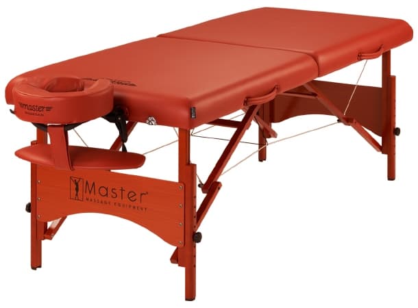 FLN25 Portable Massage Table 25" – Premium Wood, Waterproof PU Leather, Auto-Lock Legs, 2" Foam, Adjustable Height, Cinnamon, 72"x25"