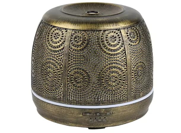 500ml Metal Aroma Diffuser & Air Humidifier – Brass Body, Ultrasonic Cool Mist