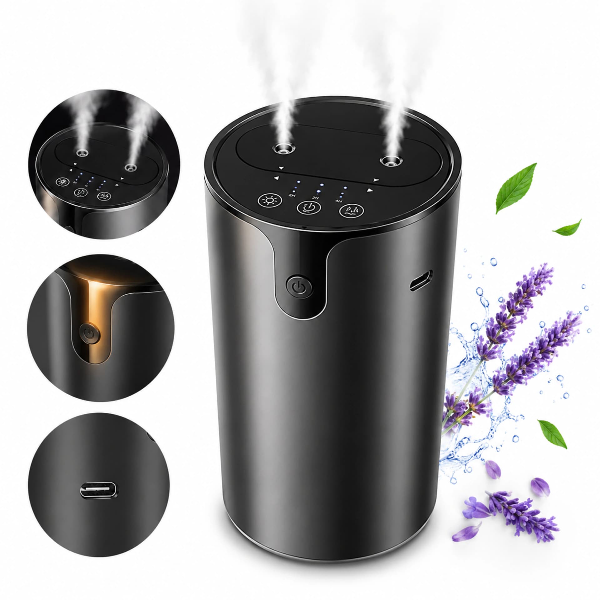 Aroma Diffuser Dual Nozzle – Two-Fluid Essential Oil & Humidifier