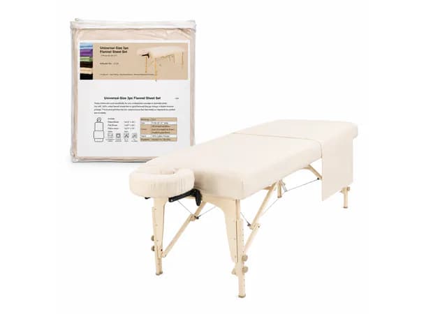Master Fitted Cotton Table Cover Beige 3pcs Set