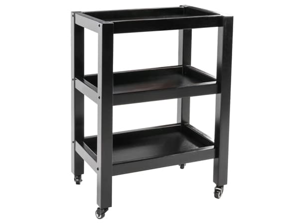 MASTER Wooden 3‑Tier Rolling Cart Trolley